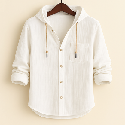 CHEMISE DE LUXE EN COTON DOUX AVEC CAPUCHE