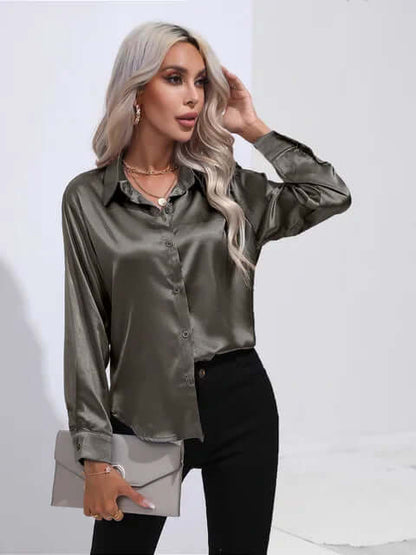 Long Sleeve Blouse - Elegant Top for Women