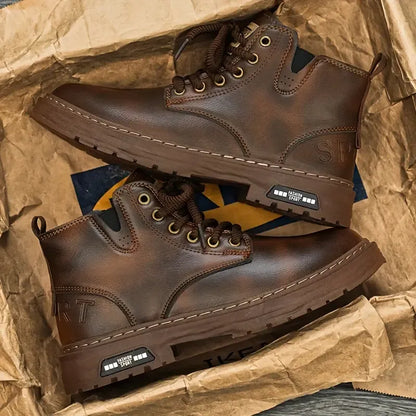 Genuine Leather Boots with Padded Comfort