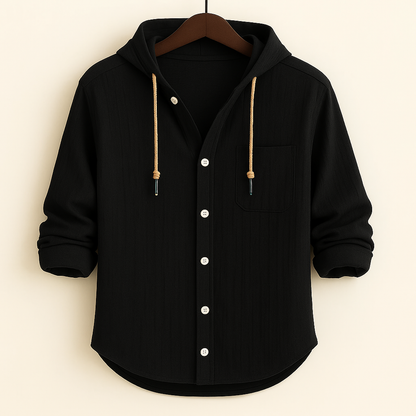 CHEMISE DE LUXE EN COTON DOUX AVEC CAPUCHE