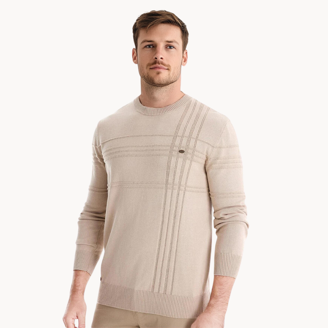 PULL ÉLÉGANT POUR HOMME AVEC DESIGN À CARREAUX
