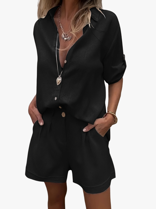 KORTE LINEN SET VOOR VROUWEN