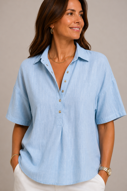 CHIQUE BLOUSE MET KRAAG VOOR VROUWEN