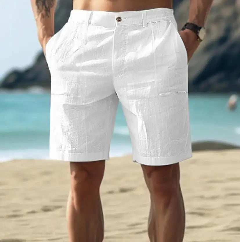 Leon | Herren Shorts kurz, leichte Sommershorts mit Taschen