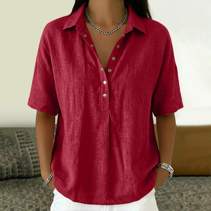 CHIQUE BLOUSE MET KRAAG VOOR VROUWEN