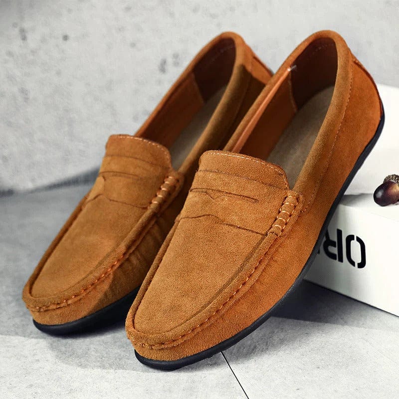 Men's Suede Penny Loafer Moccasins