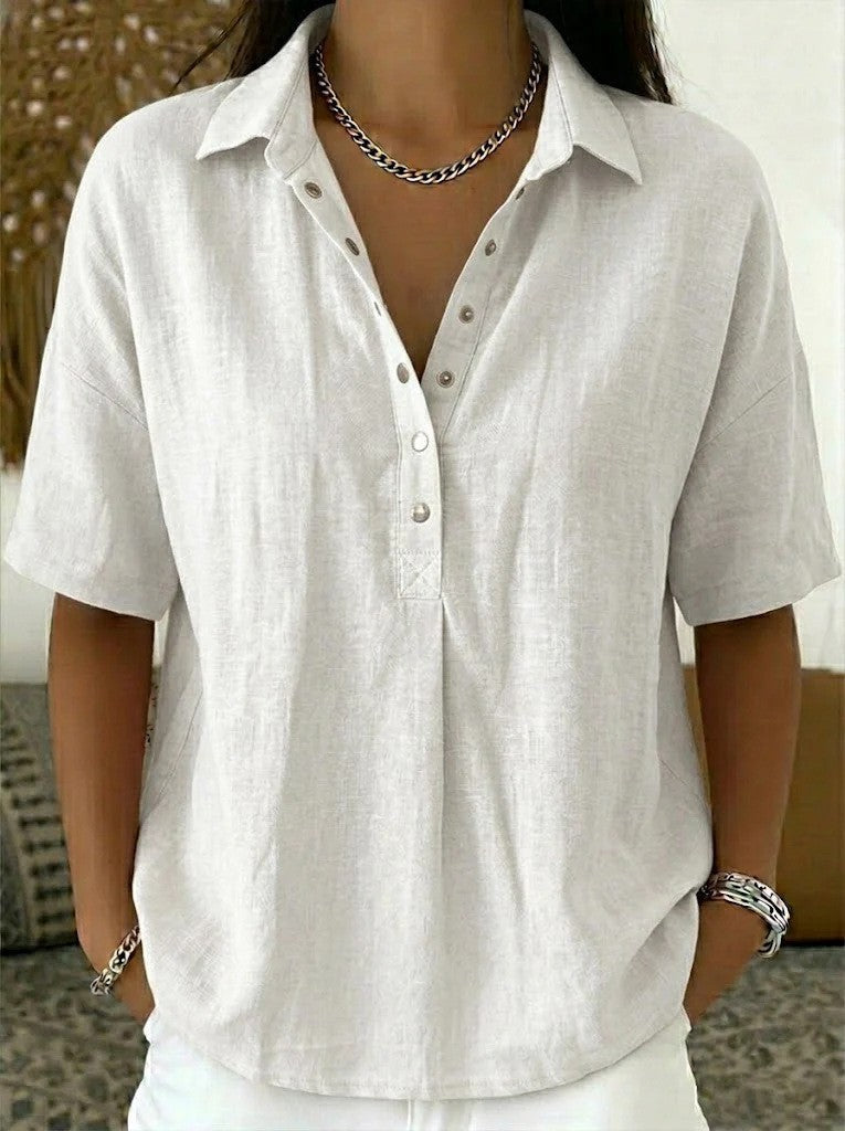 CHIQUE BLOUSE MET KRAAG VOOR VROUWEN