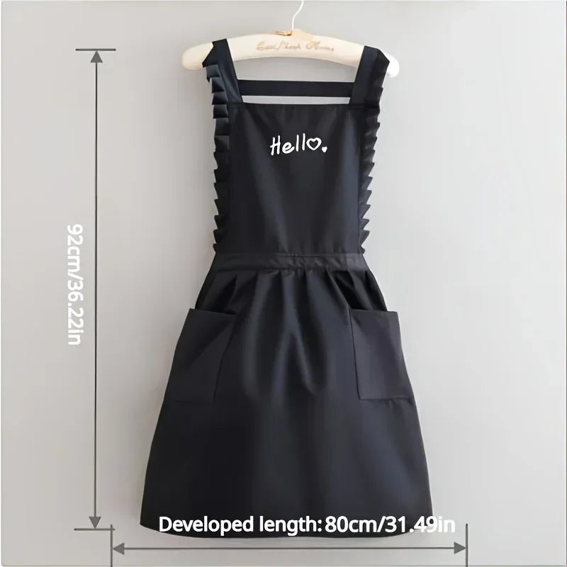 Floral Waterproof Apron with Full Coverage