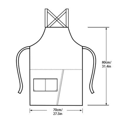 Waterproof Canvas Apron with Split Skirt