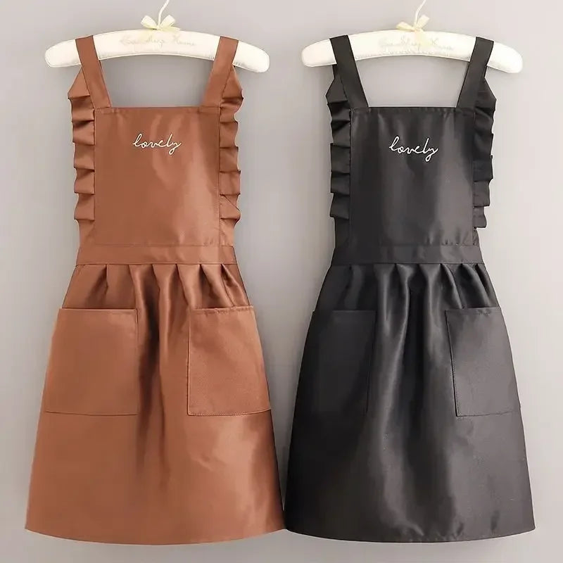 Floral Waterproof Apron with Full Coverage