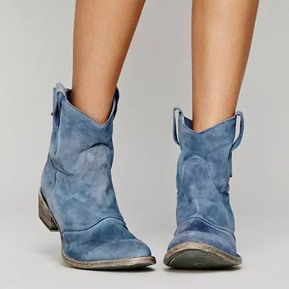 Dakota | Damen Western Stiefeletten Vintage Cowboy Ankle Boots