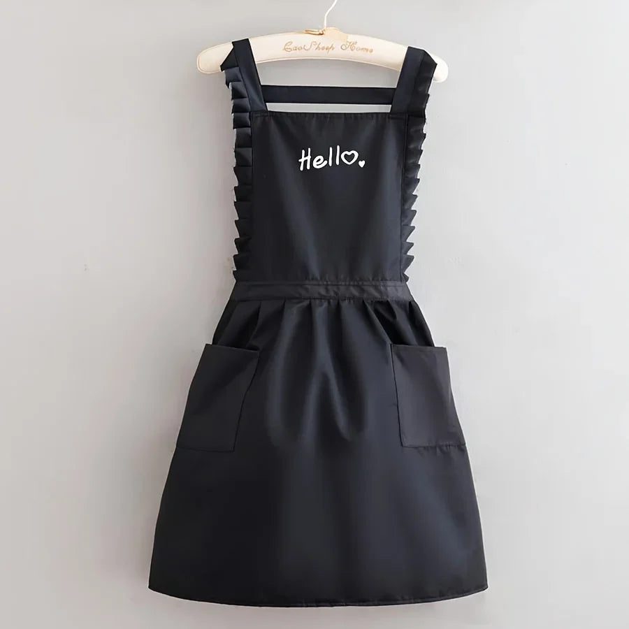 Floral Waterproof Apron with Full Coverage