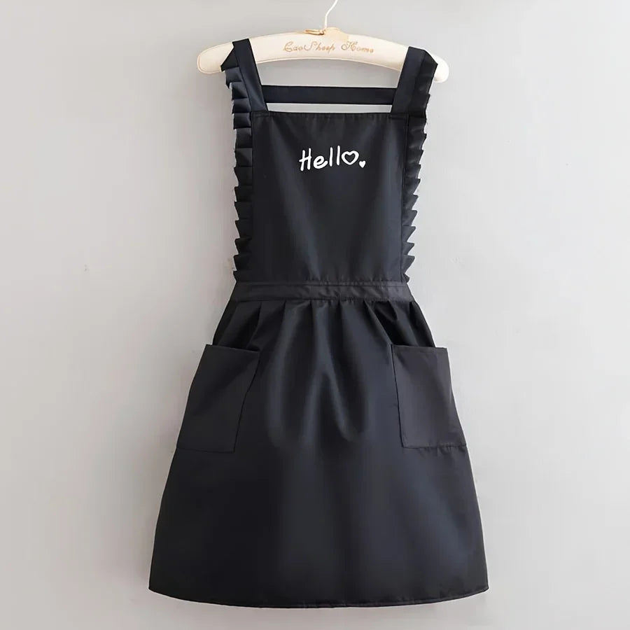 Floral Waterproof Apron with Full Coverage