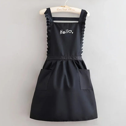 Floral Waterproof Apron with Full Coverage
