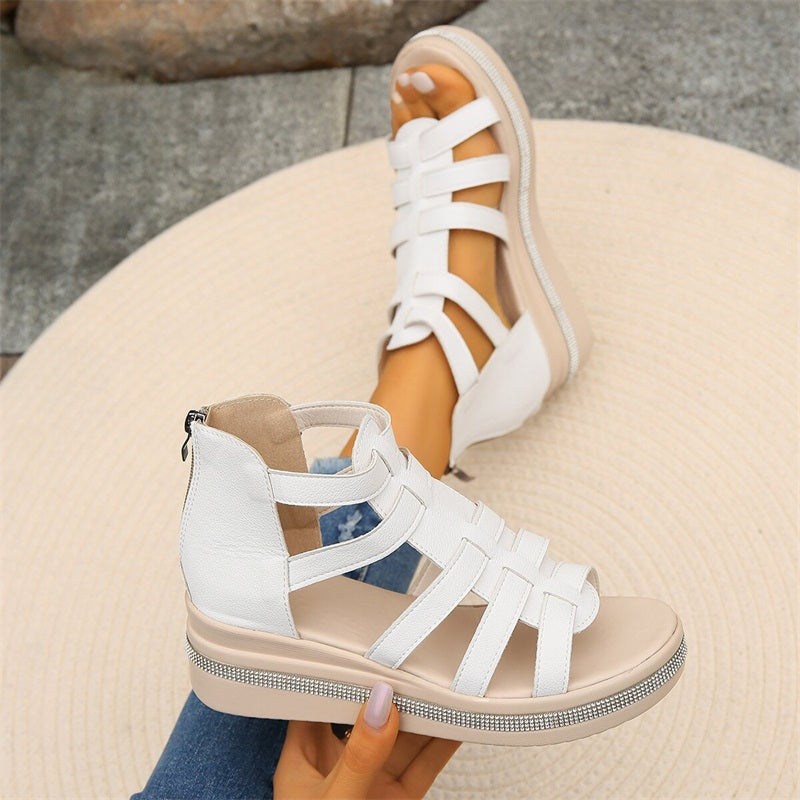 Women's Elegant Rhinestone Wedge Sandals