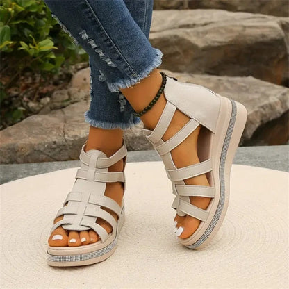 Women's Elegant Rhinestone Wedge Sandals