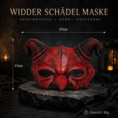 Dämonen Maske mit Hörnern