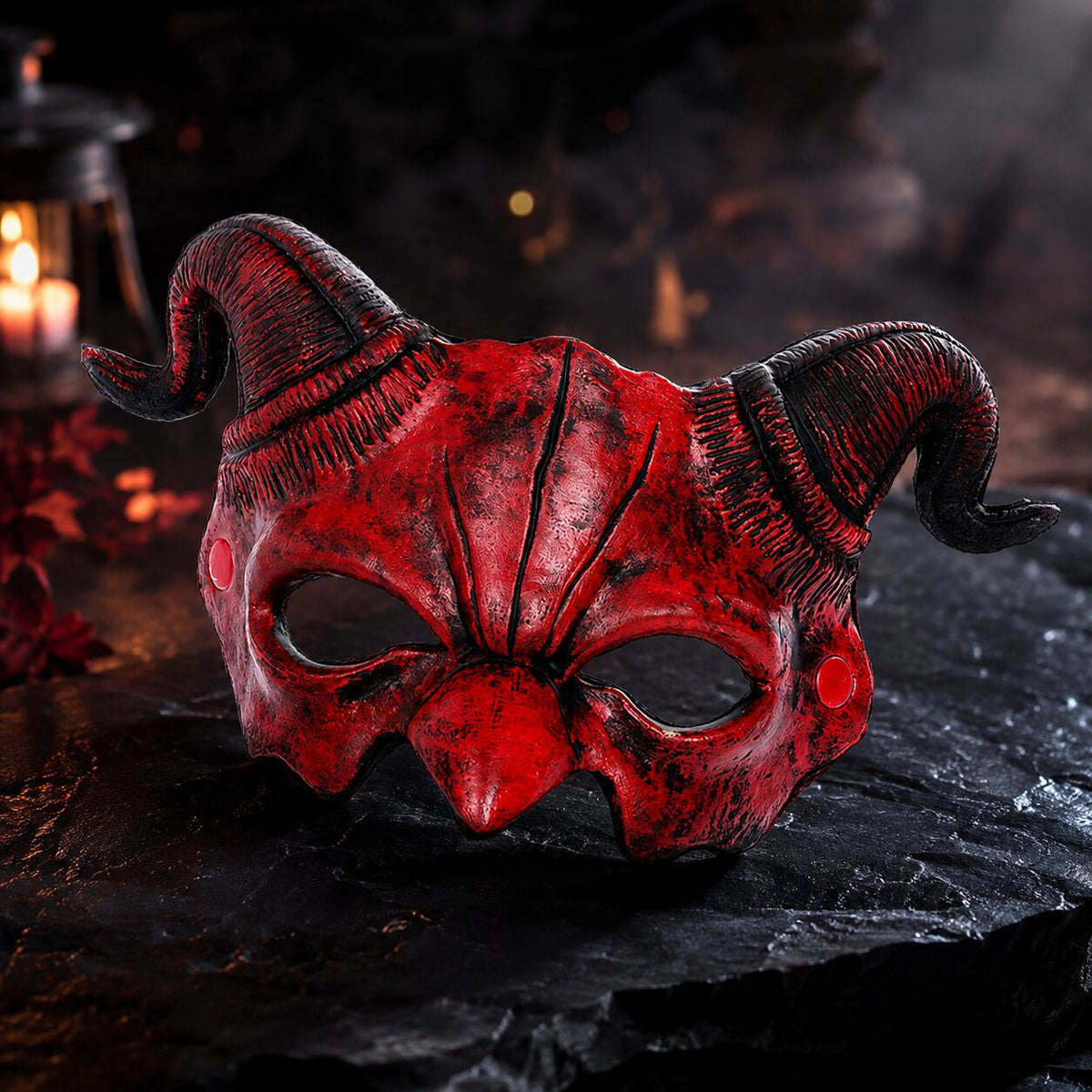 Dämonen Maske mit Hörnern