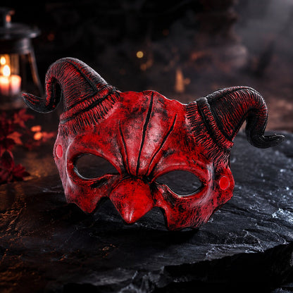 Dämonen Maske mit Hörnern