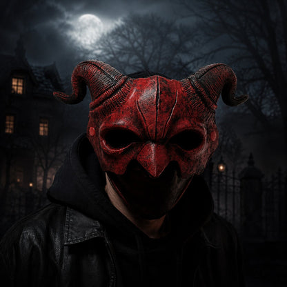 Dämonen Maske mit Hörnern