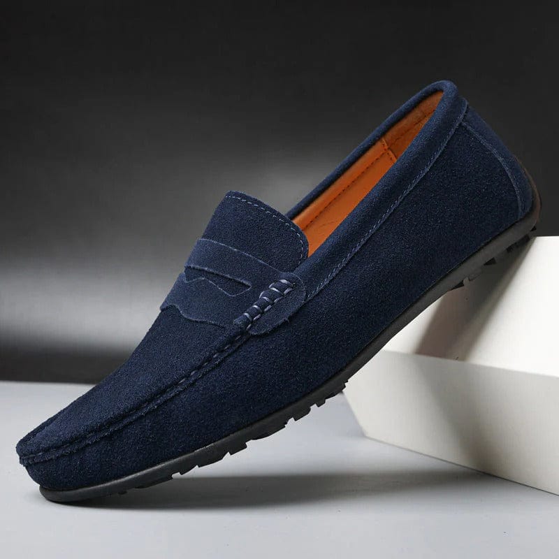 Men's Suede Penny Loafer Moccasins