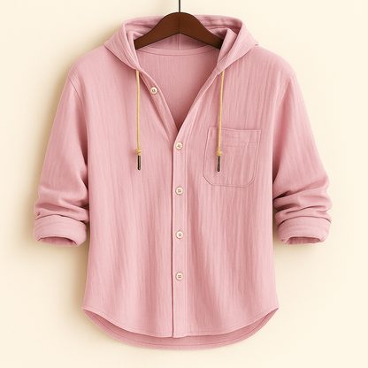 CHEMISE DE LUXE EN COTON DOUX AVEC CAPUCHE