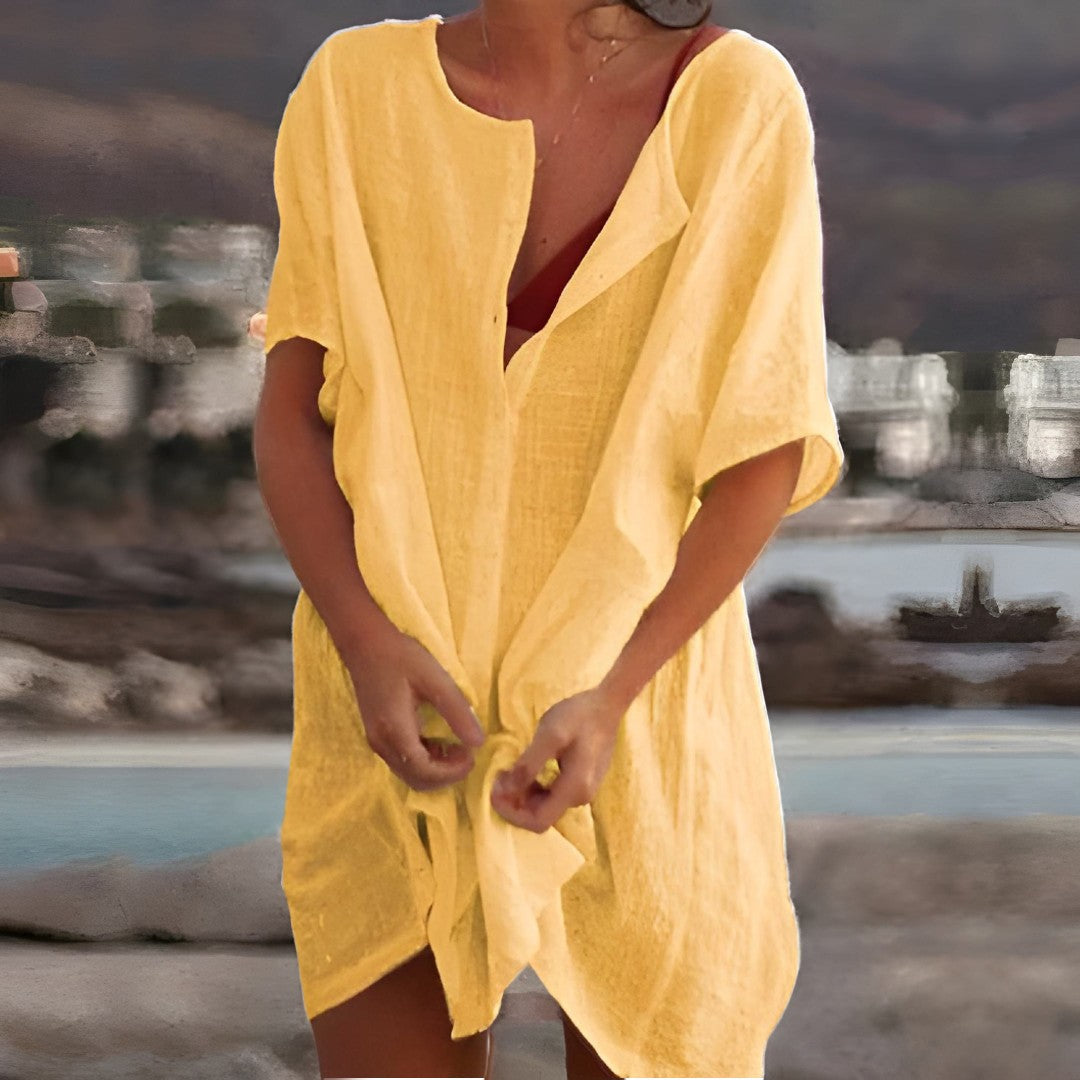 Women's Lightweight Beach Cover-Up Dress - Flowy, Breathable