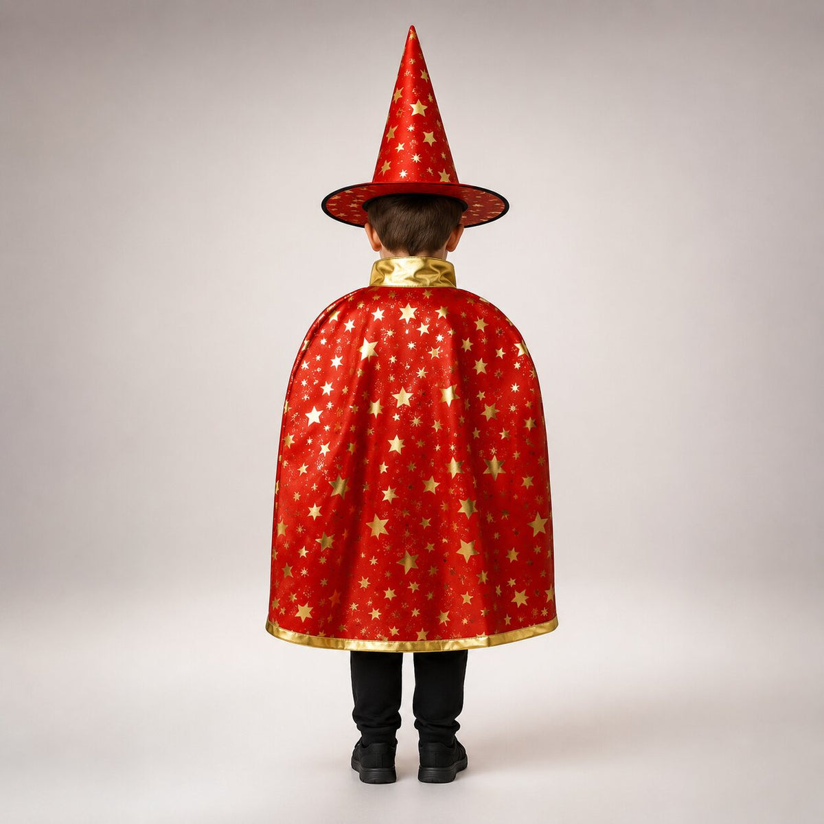 Halloween Kinderkostüm Hexe & Zauberer mit Umhang und Spitzhut