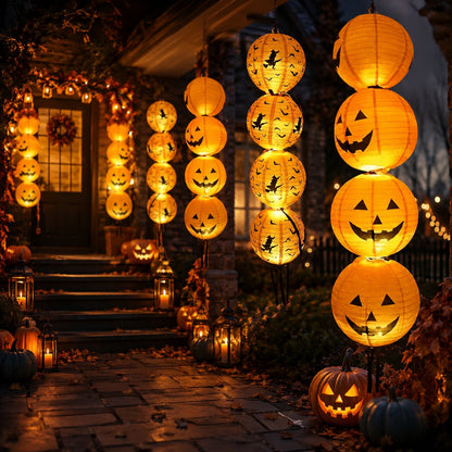 Halloween Kürbis Laternen im 2er Set