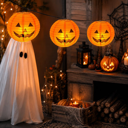 Halloween Kürbis Laternen im 2er Set