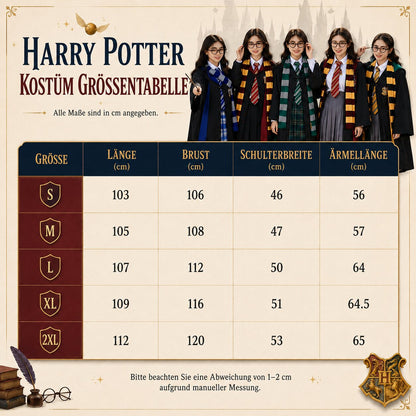 Harry Potter Kostüm mit Hogwarts Umhang