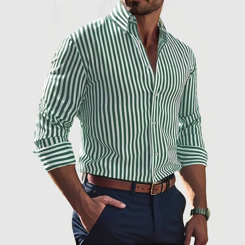 CHEMISE STRETCH À RAYURES POUR HOMMES