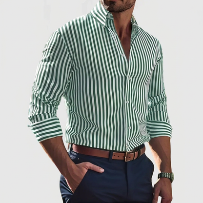 CHEMISE STRETCH À RAYURES POUR HOMMES