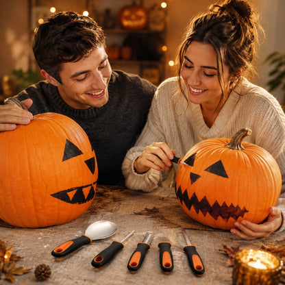 Kürbisschnitzset für kreative Halloween Kürbisse