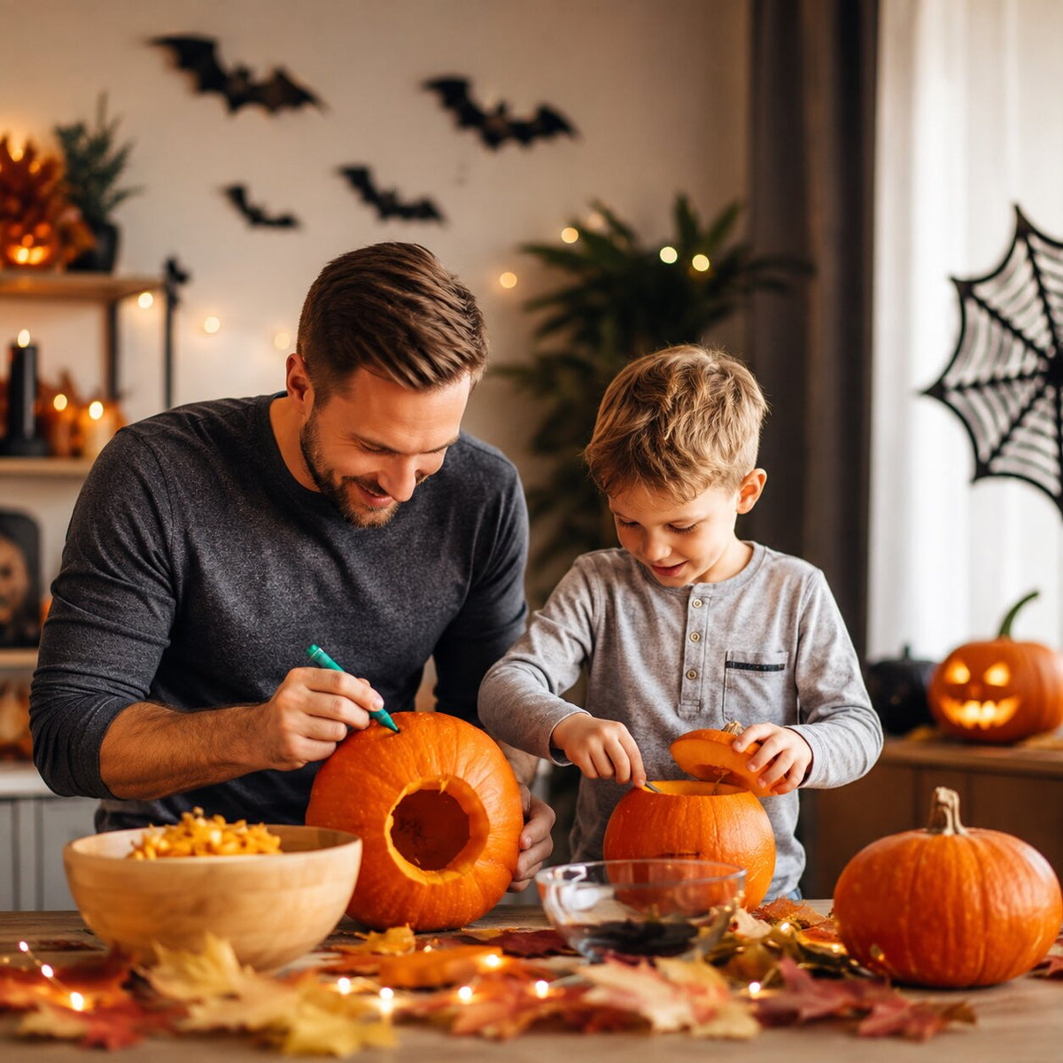 Kürbisschnitzset für kreative Halloween Kürbisse
