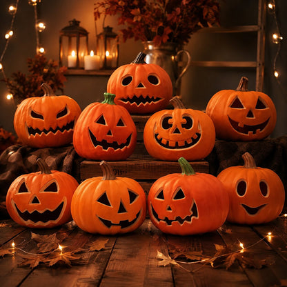Leuchtende Halloween Kürbis Deko