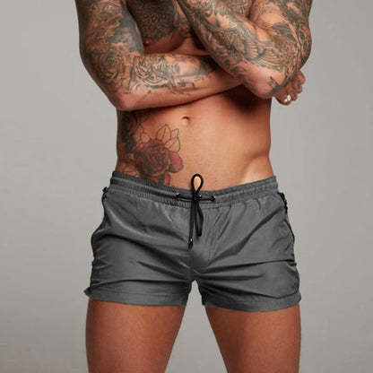 Men's Stretchy Quick-Dry Swim Shorts with Pockets