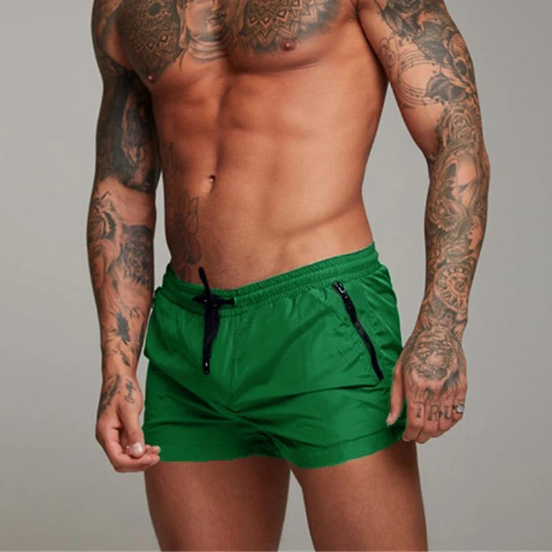 Men's Stretchy Quick-Dry Swim Shorts with Pockets