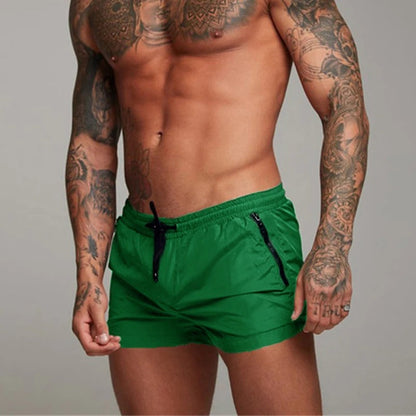 Men's Stretchy Quick-Dry Swim Shorts with Pockets