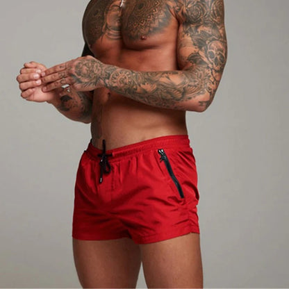 Men's Stretchy Quick-Dry Swim Shorts with Pockets