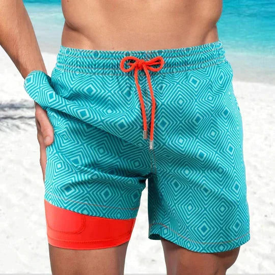 Men's Quick-Dry Swim Shorts with Inner Compression