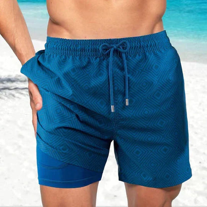 Men's Quick-Dry Swim Shorts with Inner Compression