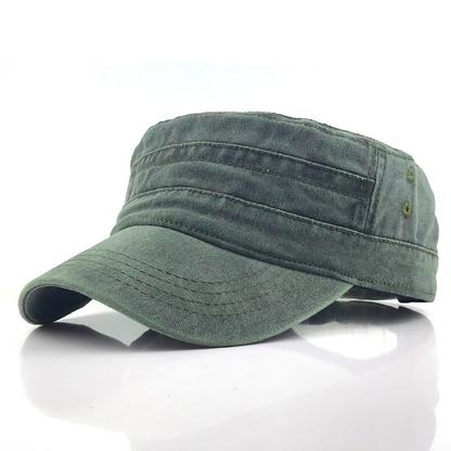 Men's Retro Military-Style Cap - Classic and Modern Design