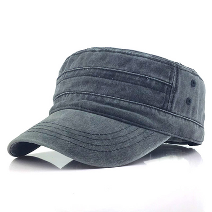 Men's Retro Military-Style Cap - Classic and Modern Design