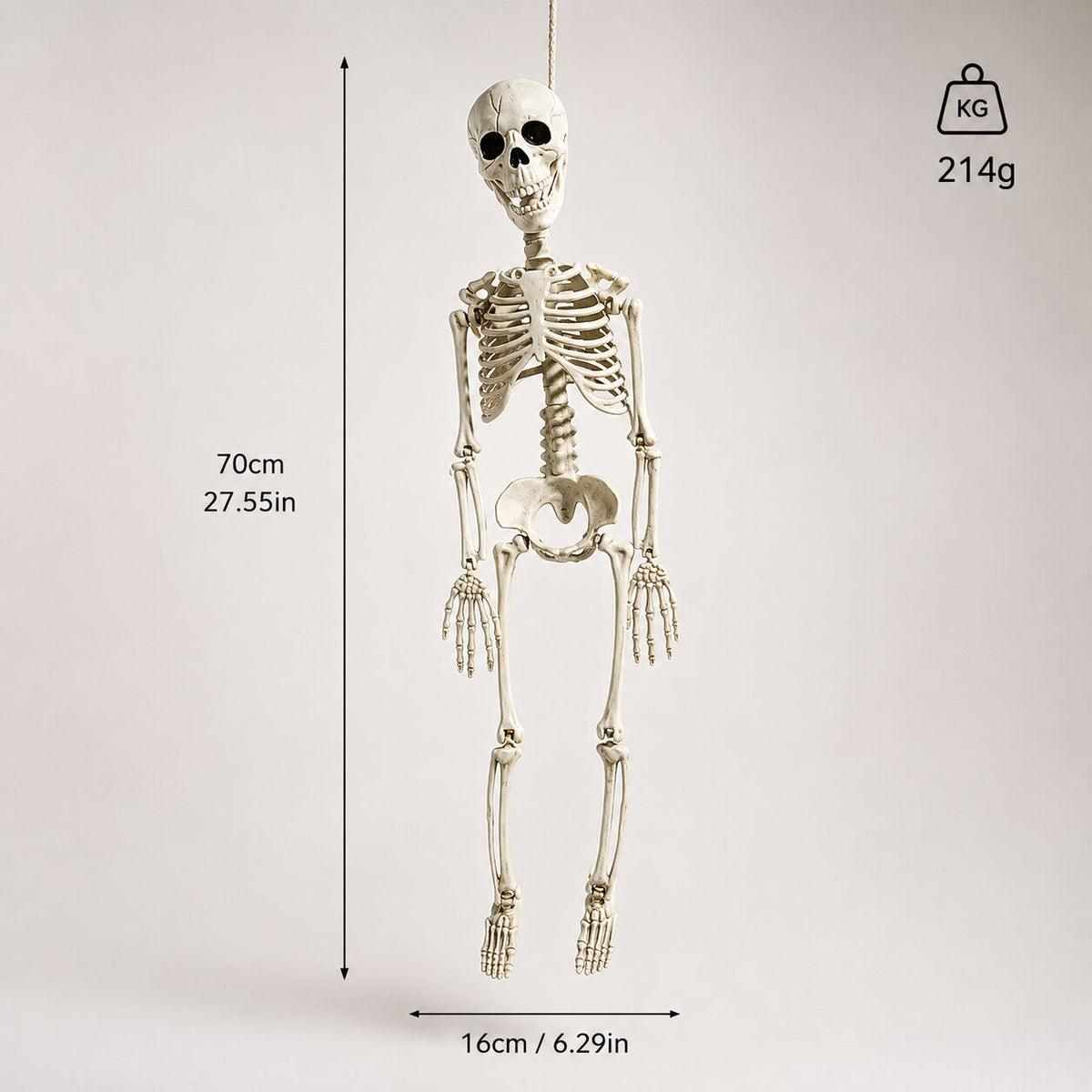 Posierbares Skelett für Halloween