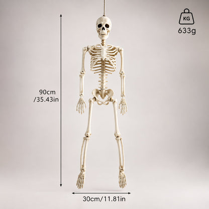 Posierbares Skelett für Halloween