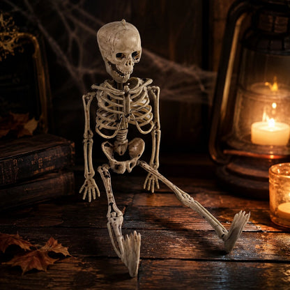 Posierbares Skelett für Halloween