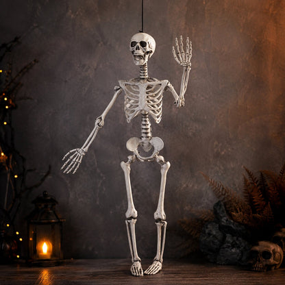 Posierbares Skelett für Halloween