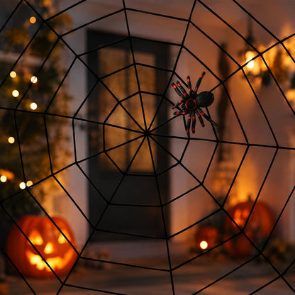 Riesiges Spinnennetz für Halloween Deko