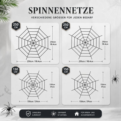 Riesiges Spinnennetz für Halloween Deko